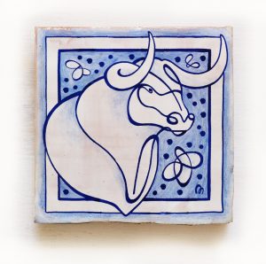 Tauro-signos-del-zodiaco-horoscopo-cerámica-valenciana-moderna-ppmiralles-venta-on-line
