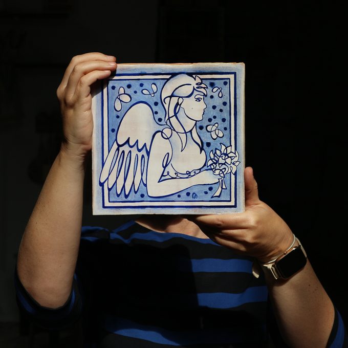 virgo-azulejo-horoscopo-cerámica-tradicional-valenciana-azul-ppmiralles-made-in-spain